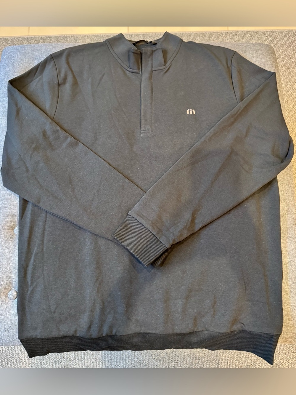 TravisMathew Cloud Quarter Zip 2.0 Black Pullover Men’s XL NWT